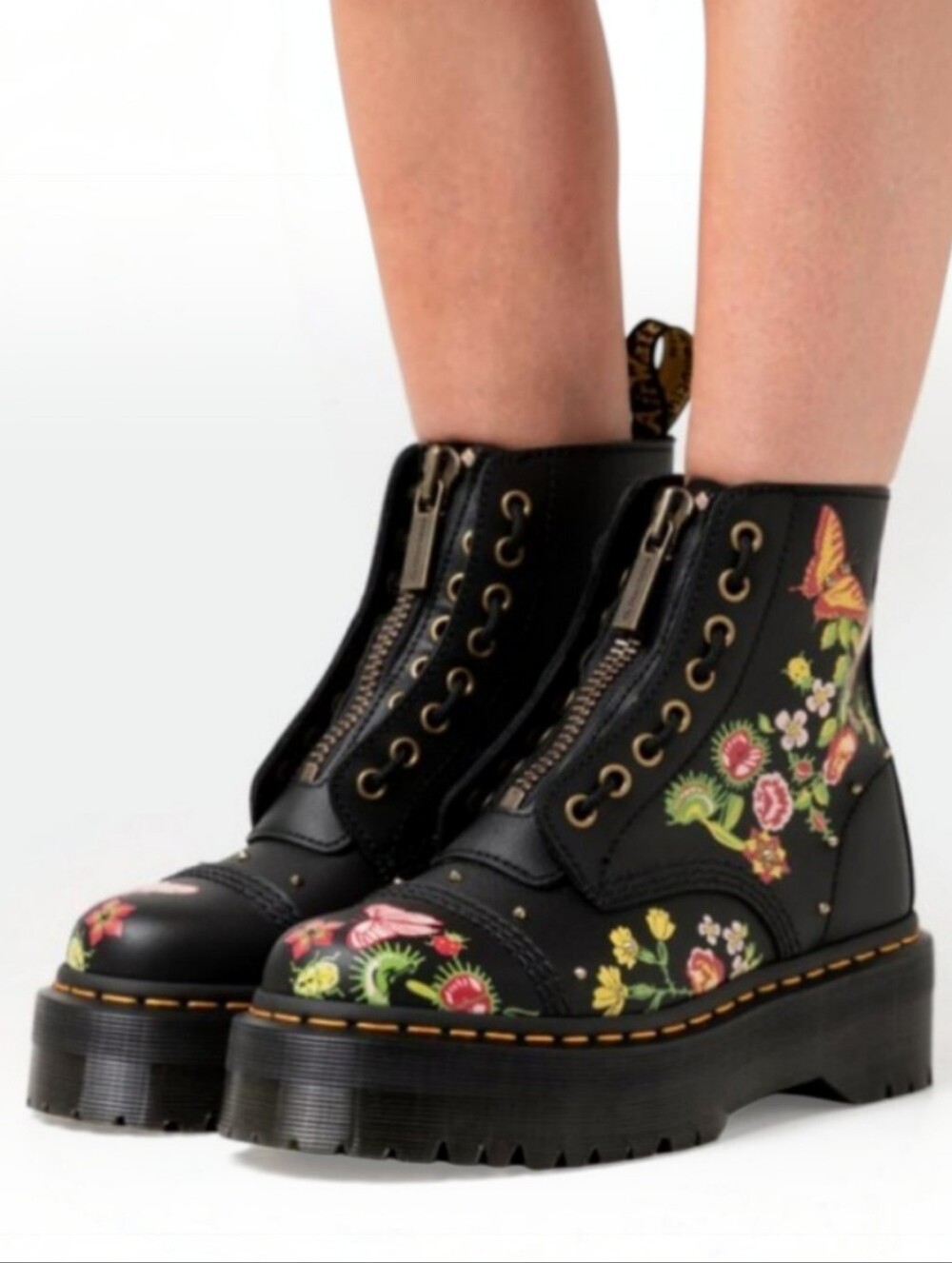Dr. Martens Sinclair Floral Bloom Platform Boots